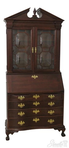 57472EC: JASPER Cherry Chippendale Style Clawfoot Secretary Desk Cover