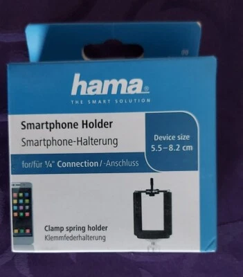 Hama Adapter Stativ Handy Aufsatz 1/4 Gewinde Smartphone Handy Halterung Kamera - Bild 1 von 2