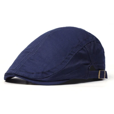 Cotton Gatsby Cap Mens Newsboy Hat Golf Flat Herringbone Ivy Driving Cabbie Caps - Image 1 of 4