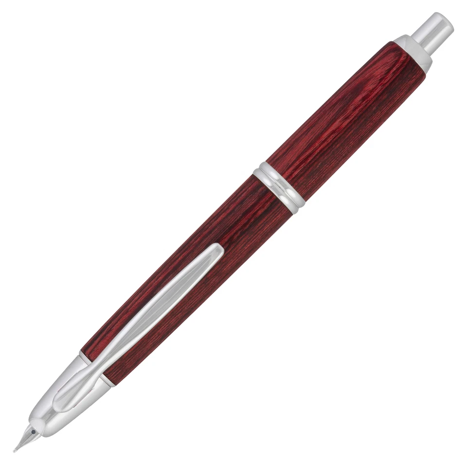 Pluma Estilográfica Pilot Vanishing Point en Rojo Madera de Abedul - Oro 18K - Fina - NUEVA Foto 1 de 1