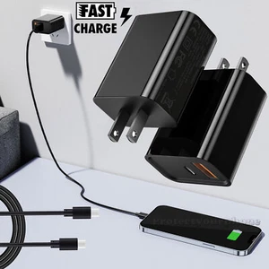 For Samsung S21 Plus Ultra FE 5G 18W USB-C Fast Charging Charge Plug + 3FT Cable - Picture 1 of 12