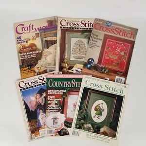 Lot of 6 ~ Various Cross Stitch Magazines ~ some vintage!!! - Picture 1 of 13