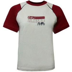 Camiseta Nike manga corta cuello redondo rojo crema niños 422625 223 - Imagen 1 de 2