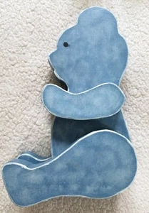 Wooden Hand Painted Handmade Shelf Décor ~ Bear ~ Blue ~ Dimensional - Picture 1 of 5
