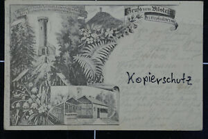 Gruß vom Bilstein 1895 gel.  Vorläufer Litho Großalmerode Werra Meißner Kassel