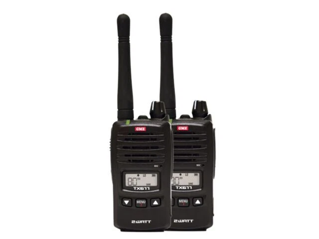 GME TX677TP UHF CB Handheld Radio - 2 Pack