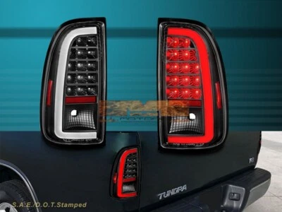 Ajuste para 2000-2006 TOYOTA TUNDRA LANTERNAS TRASEIRAS DE CABINE DE ACESSO PADRÃO LED PRETO - Imagem 1 de 4