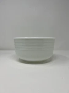 PYREX Hamilton Beach White Milk Glass Banded Mixing Bowl - Vintage Mixer #34 - Picture 1 of 14