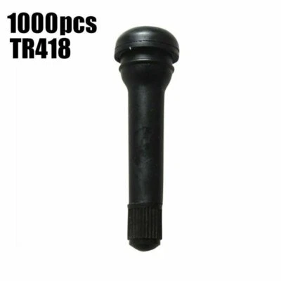 1000pcs TR418 Snap-In Tubeless Tire Valve Stems 1-1/4 / 32 Standard 2" Rubber - Image 1 of 4