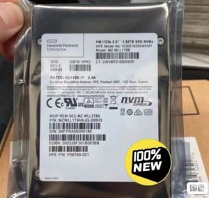 Samsung PM1723b 1.92TB HPE SSD U.2 NVME HPK2 MZ-WLL1T9B MZWLL1T9HAJQ-000H3 - Picture 1 of 2