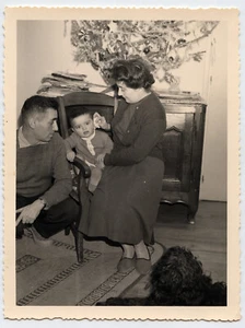 Scène de famille sapin de Noël - Ancienne photo an. 1950 60 - Picture 1 of 1