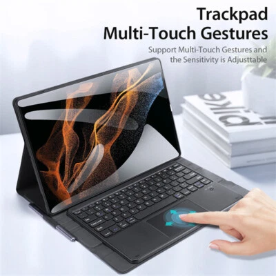 Funda con teclado extraíble de cuero ultra portátil para Samsung Tab S11/S8/S10 FE/S9 Foto 1 de 4