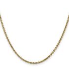 14k Yellow Gold 2.2mm Forzantine Cable Chain Necklace