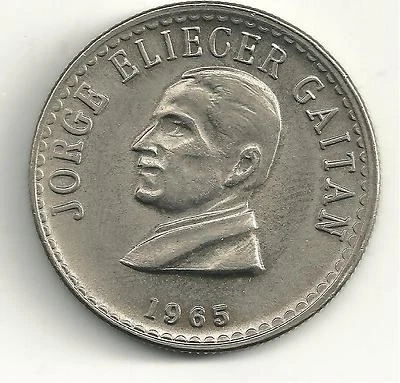 A VERY NICE HIGH GRADE UNC 1965 COLOMBIA FIFTY 50 CENTAVOS - Image 1 of 2