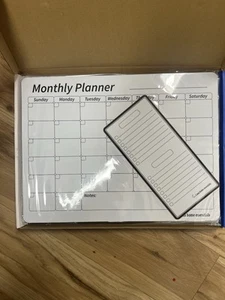 Magnetischer trocken abwischbarer Whiteboard-Kalender für Kühlschrank plus 6 Marker mit Etui NEU - Bild 1 von 5