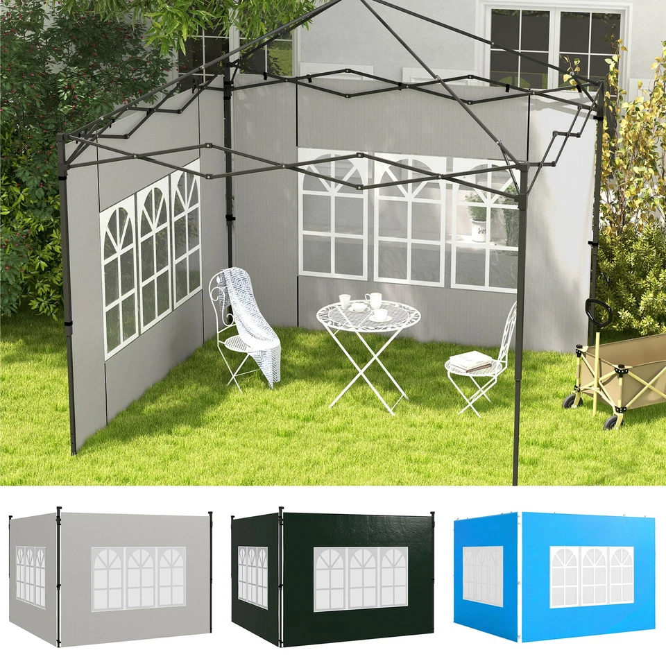 Gazebo Side Panels for 3x3(m) or 3x6m Gazebo Canopy, 2 Pack - Image 1 of 1
