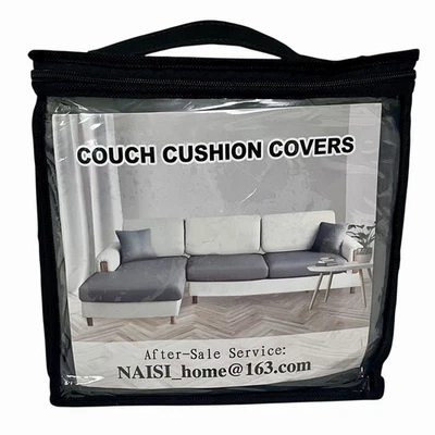 Juego de 3 fundas de cojín de sofá gris dos asientos una funda de chaise protección Foto 1 de 4