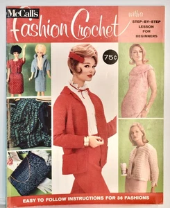 Vintage 1965 McCalls Fashion Crochet Pattern Book- Instructions For 36 Fashions - Picture 1 of 3