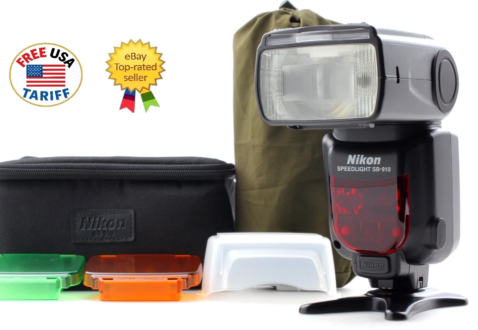 [ Almost Unused w/Case ] Nikon SB-910 Speedlight Shoe Mount Flash From Japan - Image 1 of 4