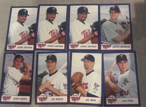 Minnesota Twins Team Issued 4x6 Photo Card Lot Johan Santana Joe Mauer Morneau - Picture 1 of 2