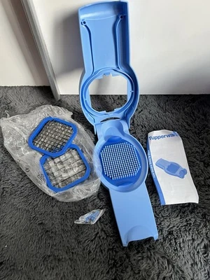 Tupperware D147 Slice & Dice Pommes Gemüse Allesschneider blau - Bild 1 von 2