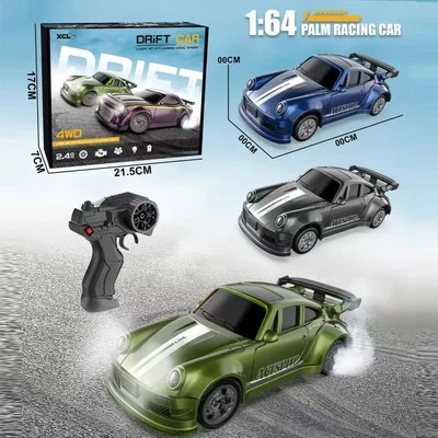 RC Drift Car XC164 Mini Desktop 1/64 Racing Car 4WD 2.4G Remote Controller Toy - Image 1 of 4