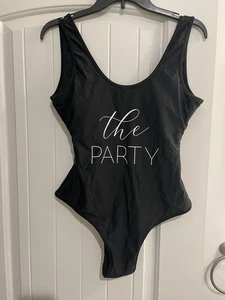 David’s Bridal “The Party” Black Bathing Suit . Women’s Size Large. NEW. - Picture 1 of 8