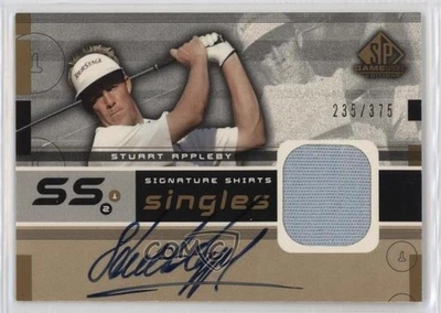 2003 SP Game Used Edition Signature Shirts Singles /375 Stuart Appleby Auto - Image 1 of 2