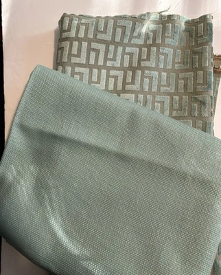 Restos de tela de tapicería verde aguamarina 2 piezas 2 yardas más almohadas artesanías hogar Foto 1 de 4