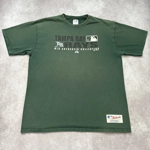 Vintage Tampa Bay Rays Shirt Mens XL Green MLB Baseball Majestic 2007 Tee - Picture 1 of 13