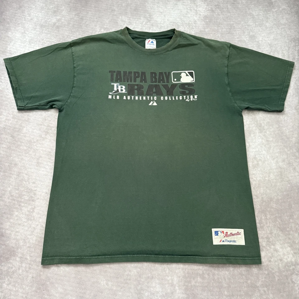 Vintage Tampa Bay Rays Shirt Mens XL Green MLB Baseball Majestic 2007 Tee - Image 1 of 4