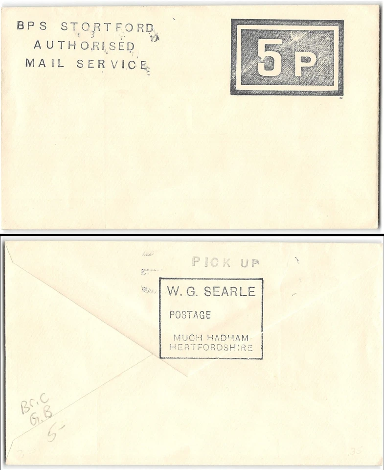BPS Stortford Authorized Mail Service, white 5p within black box - Image 1 of 1