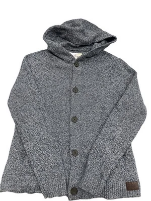 Suéter con Capucha Hollister Para Hombre Medio Grueso Abotonado Manga Larga Tejido Azul Foto 1 de 4