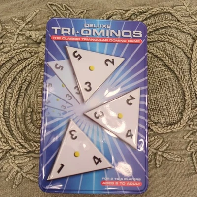 Pressman 2001 DELUXE TRI-OMINOS Game Complete In Tin - Image 1 of 3