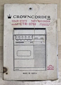 Crown Corder CTR-8750 Solid State Vintage Tape Recorder Rare NIB Made in Korea - Bild 1 von 7