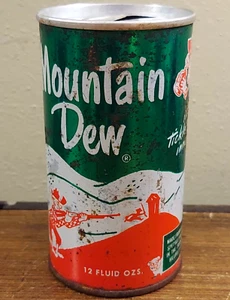 Vintage MOUNTAIN DEW 1960s Soda Can Hillbilly New York Steel Sided - Picture 1 of 7
