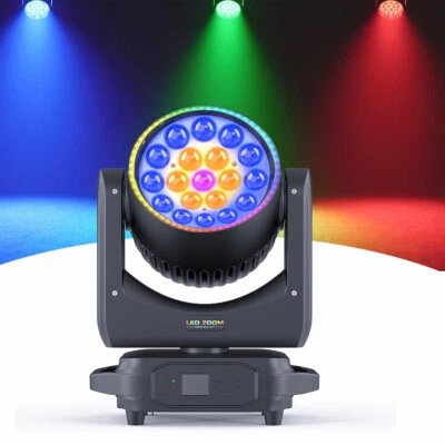 19x20W Moving Head Lights RGBW 4-in-1 LED Stage Light with Zoom Beam Wash Effect - Image 1 of 4