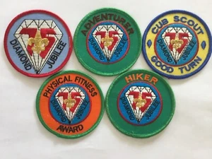 1985 75th Anniversary 5 different Celebration pocket patches - Picture 1 of 1