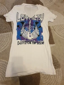 Vestido Camiseta Blanco Cuello Cuello Ladoes Talla S/M - Imagen 1 de 8