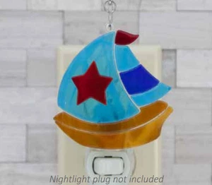 Fused Sailboat Switchables Stained Glass  SF541 - Picture 1 of 1