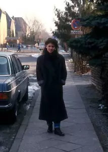 Katja Woywood am in Berlin, Germany. - 1985 Old Photo - Bild 1 von 1