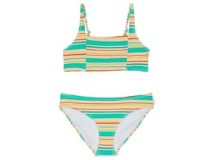 NWT Seafolly Kids Tropical Nights Bikini Set Stripe Girl's Swimwear Sets Size 16 - Picture 1 of 1