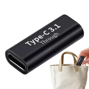 USB C Female-to-Female Adapter 10GBbps Rate Fast Charging Adapter - Picture 1 of 12