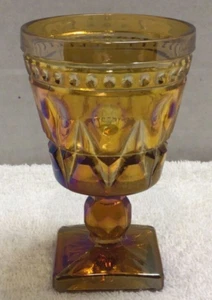 Vintage Mini Carnival Glass Iridescent Goblet - Picture 1 of 7