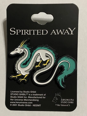 Studio Ghibli Spirited Away Haku Profile Enamel Pin Cover