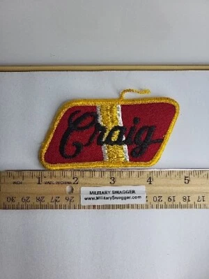 Craig Jacket Hat Shirt Patch Name Tag Badge Personalized VTG 1970s Sew On 1G - Image 1 of 3