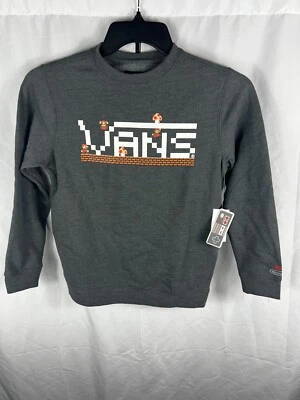 Boys Vans Nintendo Super Mario Bros Sweatshirt Casual Sweater Pullover Cozy M - Image 1 of 4
