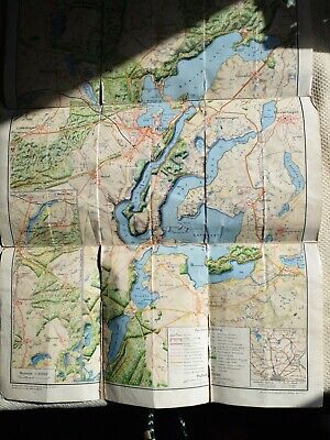 Vecchia Bellissima Mappa Escursionistica DDR Paesaggio Feldberg Circa 1960, Incollata • 6.80€