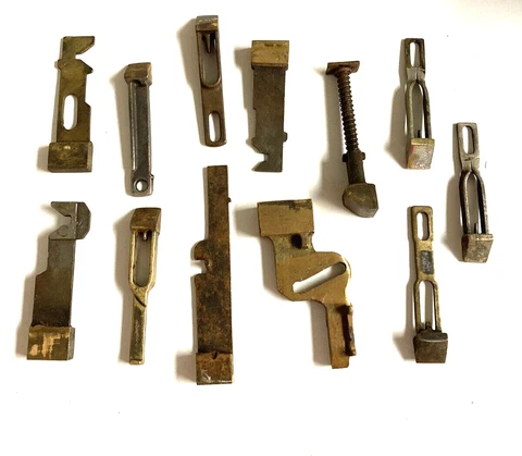 Vintage Antique Mortise Lock Door Hardware Salvage Deadbolt 12 Parts Lot -tongue Cover