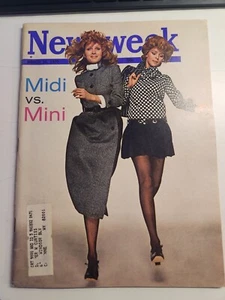 VINTAGE MARCH 16 1970 NEWSWEEK MAGAZINE MIDI VS. MINI SKIRTS WOMEN'S FASHION - Picture 1 of 7